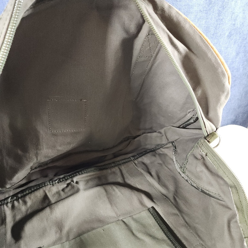 Micato Safaris Green Large Duffle Bag Canvas Olive Green Lion Logo - Picture 11 of 13